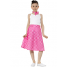Saia rosa com bolas Anos 50 - Criança