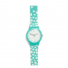 Relógio Flip Verde Tiffany Corações Agatha