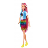 Barbie Leopardo Cabelo Arco-Íris