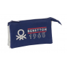 Estojo Triplo Benetton "Varsity"