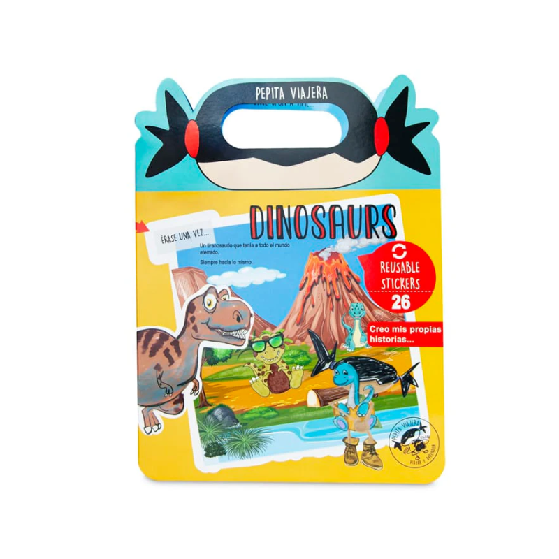 Livro de Adesivos Dinossauros Pepita