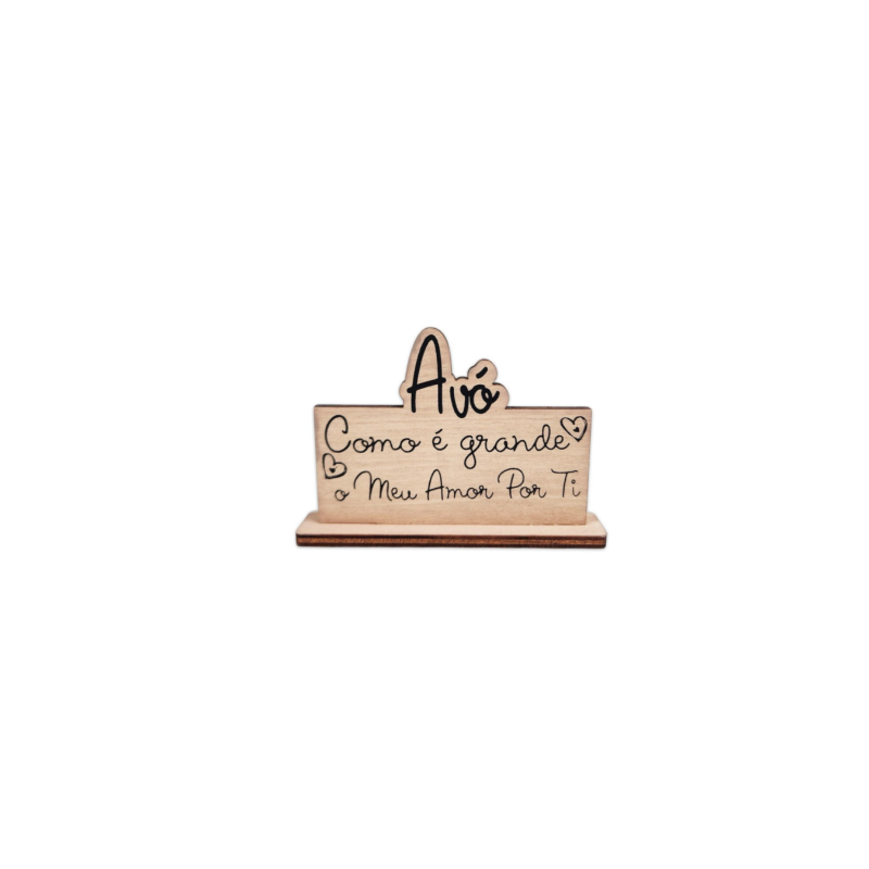 Placa Avó "Amor por ti"