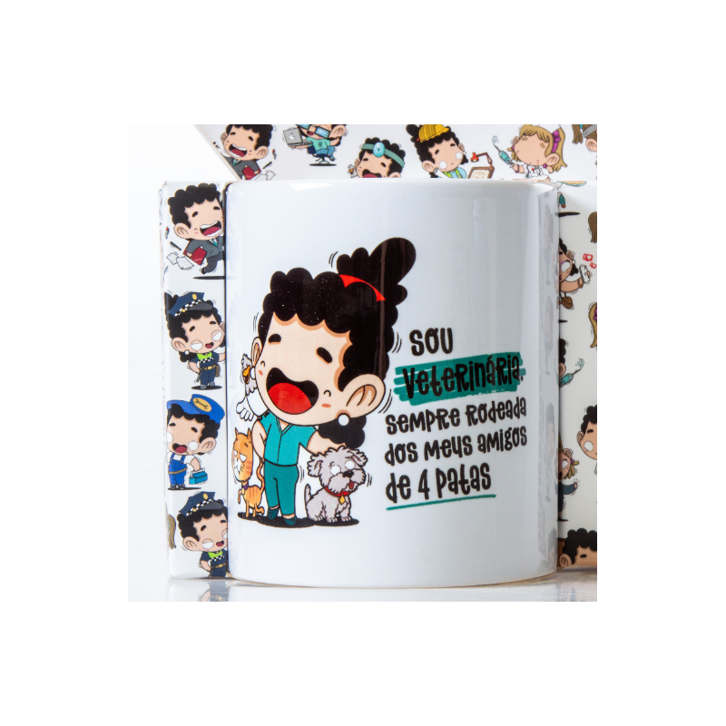 Caneca Profissões Veterinária