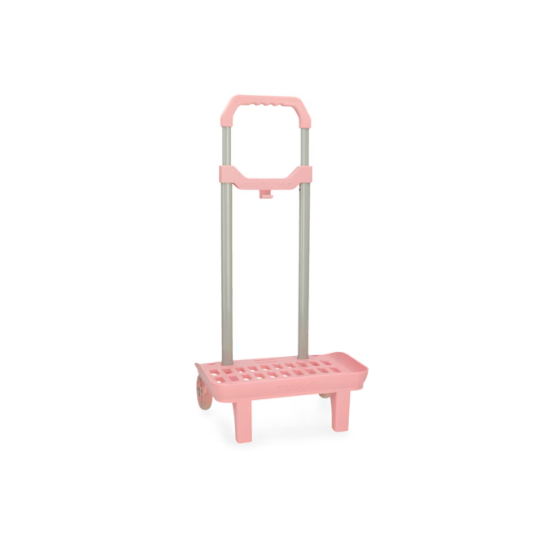 Carro Trolley Escolar Porta Mochila Rosa Claro