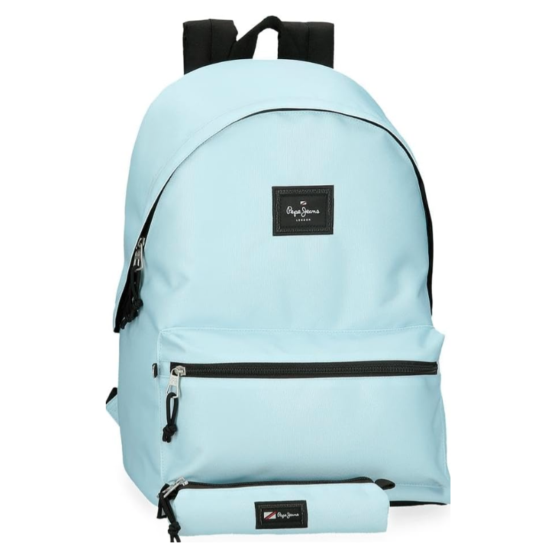 Mochila Portátil + Estojo Pepe Jeans ARIS Azul Claro