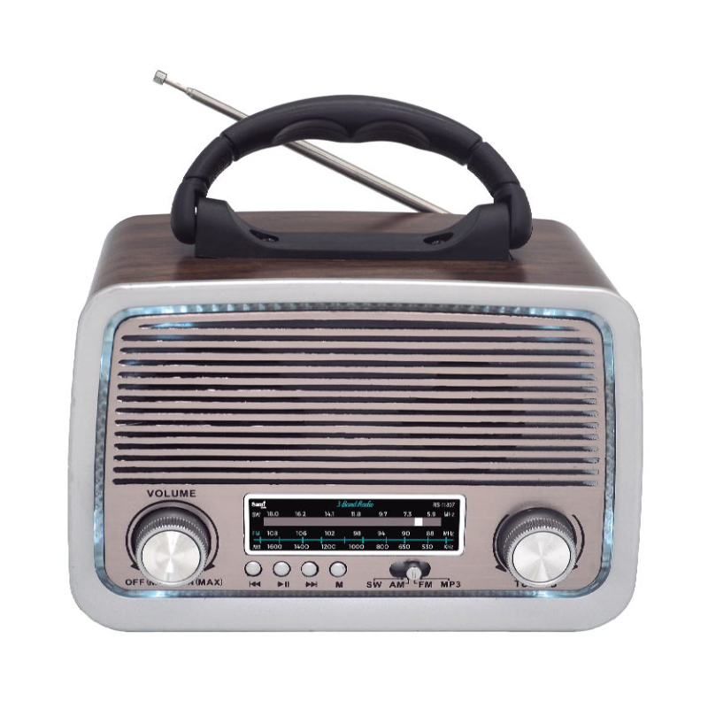 Rádio Vintage Madeira Clara/Escura Sami RS-11807