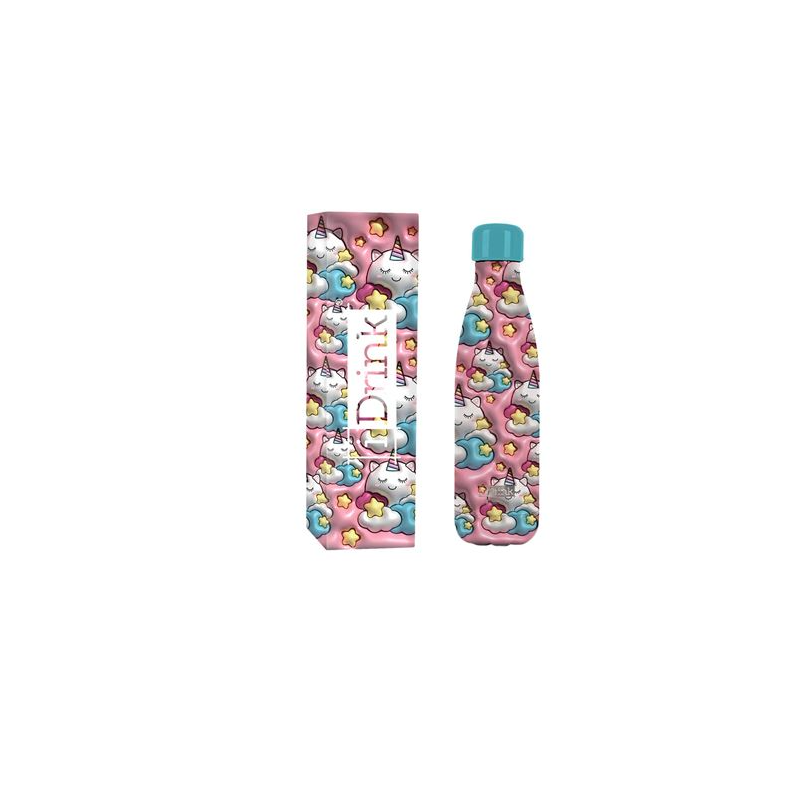 Garrafa térmica 500ml – Unicórnio 3D