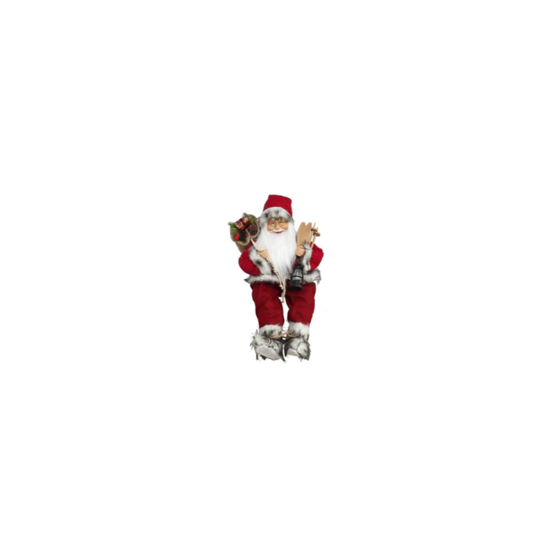Pai Natal Sentado com Esquis