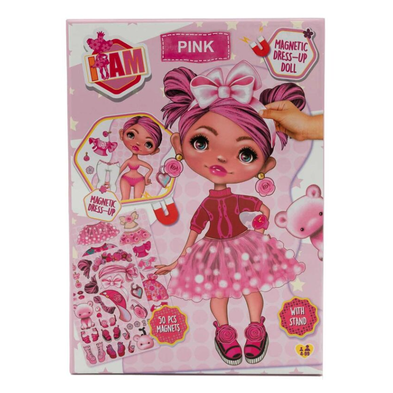 Boneca Magnética Pink- Dress Up Doll