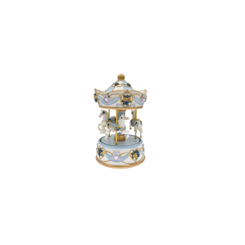 Carrossel de Música Branco/Azul 19 cm
