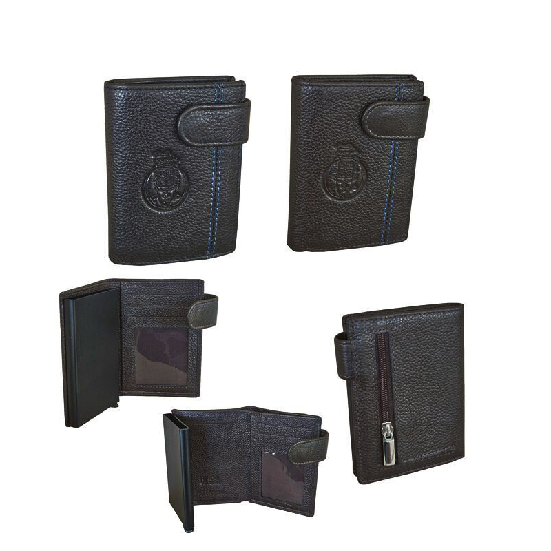 Porta Cartões com Ejeto em Pele- Preto FCP