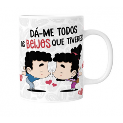Caneca - "Da-me todos os beijos que tiveres" 330ml