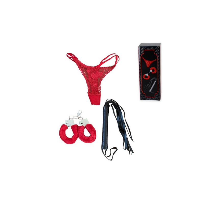 Kit Fantasia Algemas+Cuecas+Chicote