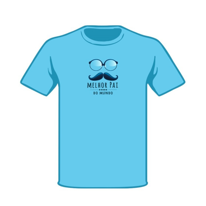 T-Shirt Azul Melhor Pai