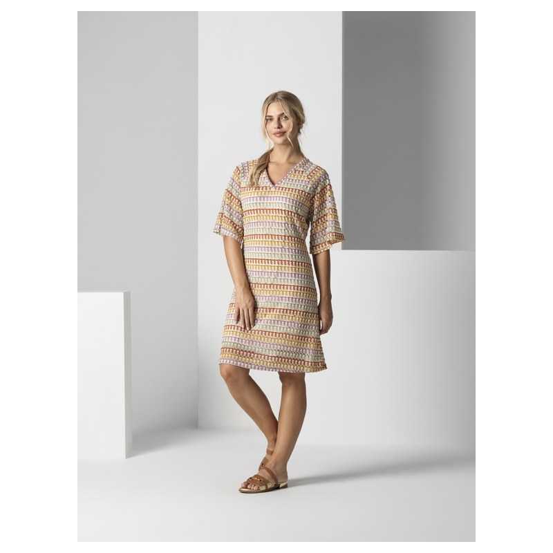Vestido estampado curto Amichi