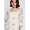 Sunset White Poncho  Be-Sunset