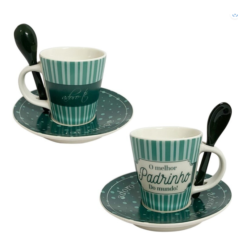 Set Café c/Colher Padrinho Amigo
