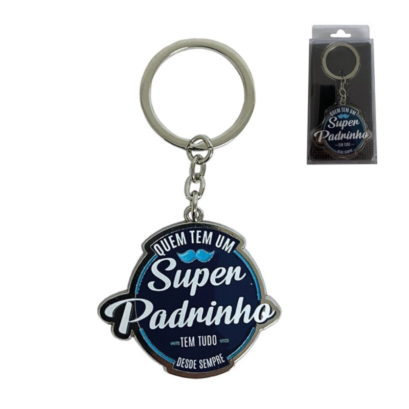 Porta-Chaves Super Padrinho Metal
