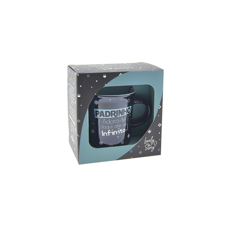 Caneca Vintage "Padrinho Adoro-te até ao Infinito"