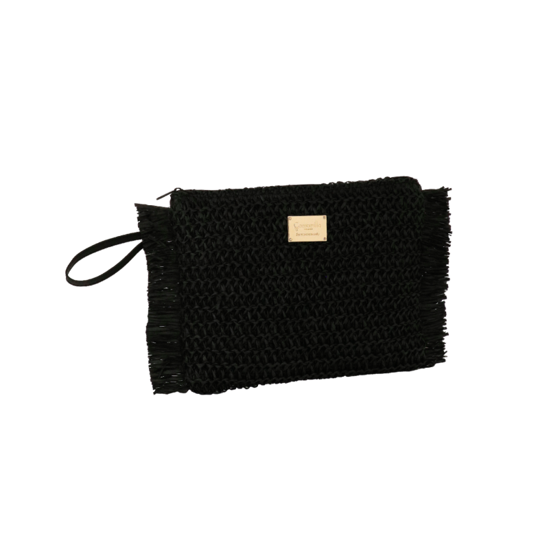 Bolsa de Praia Camomilla Franjas Preto