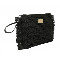 Bolsa de Praia Camomilla Franjas Preto