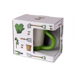 Caneca de cerâmica jardim com Asa em forma de Mangueira