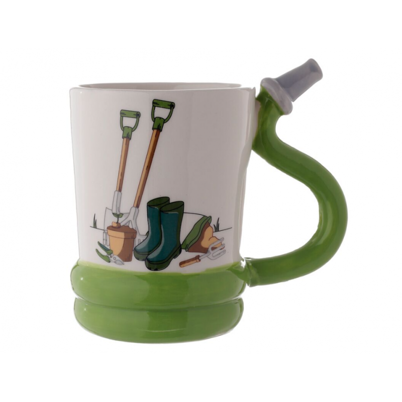 Caneca de cerâmica jardim com Asa em forma de Mangueira