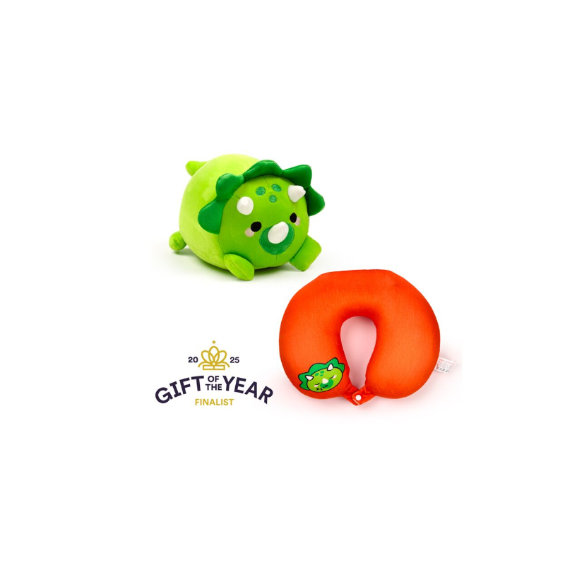 Almofada de viagem e brinquedo 2 em 1 Swapseazzz Adoramals Dinossauro