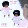 Boneca Mulata com Cabelo e Chora 40Cm