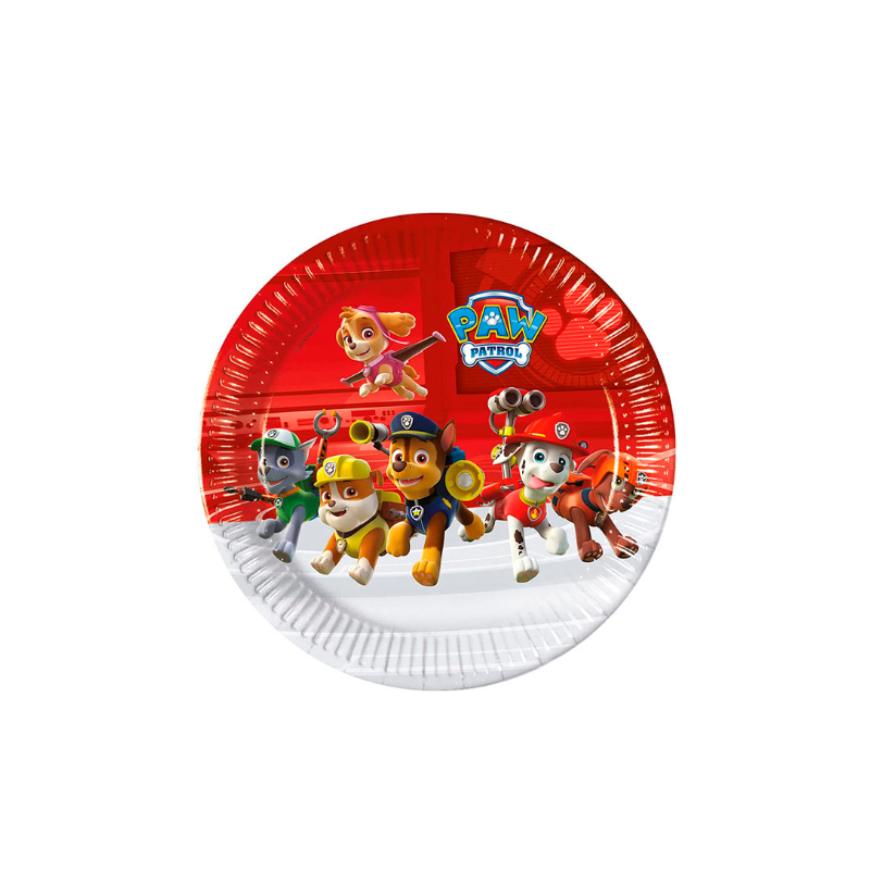 Pratos Papel 23cm Festa Patrulha Pata Action