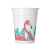 Copos plásticos 200ml Festa Flamingo 8 unid