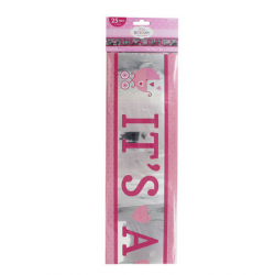 Faixa It's a Girl Rosa