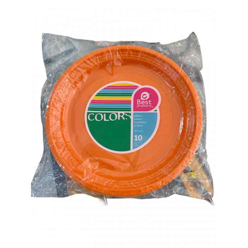 Pratos de plástico Laranjas 20,5cm