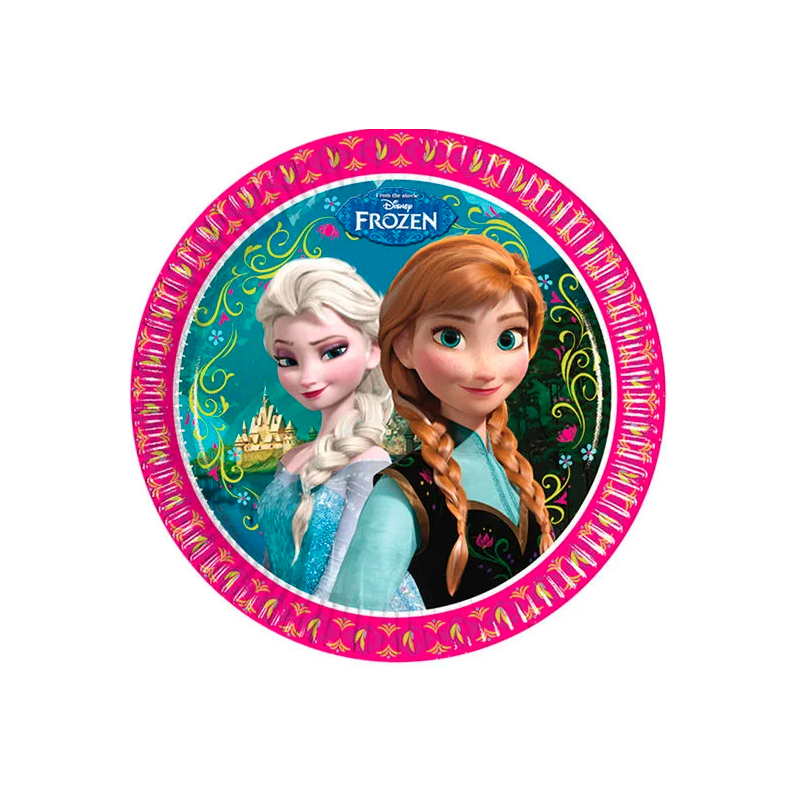 Pratos papel festa Frozen Disney 23cm