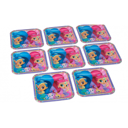 Pratos de papel Festa Shimmer & Shine Partyware  23 cm