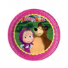 Pratos de papel  Festa Masha and the Bear 23 cm