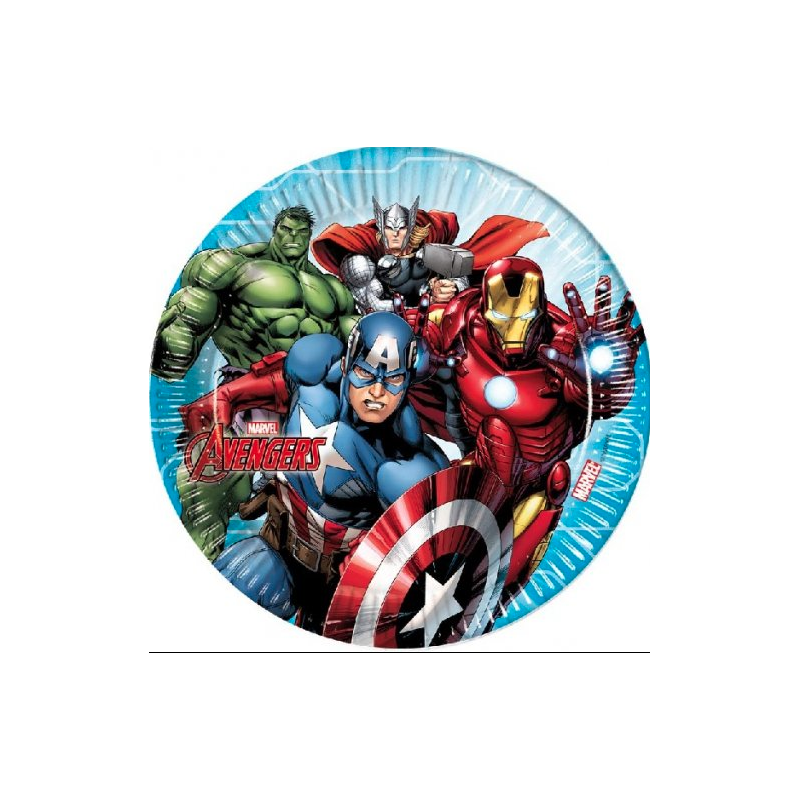 Pratos de Papel 23cm Festa Avengers Marvel