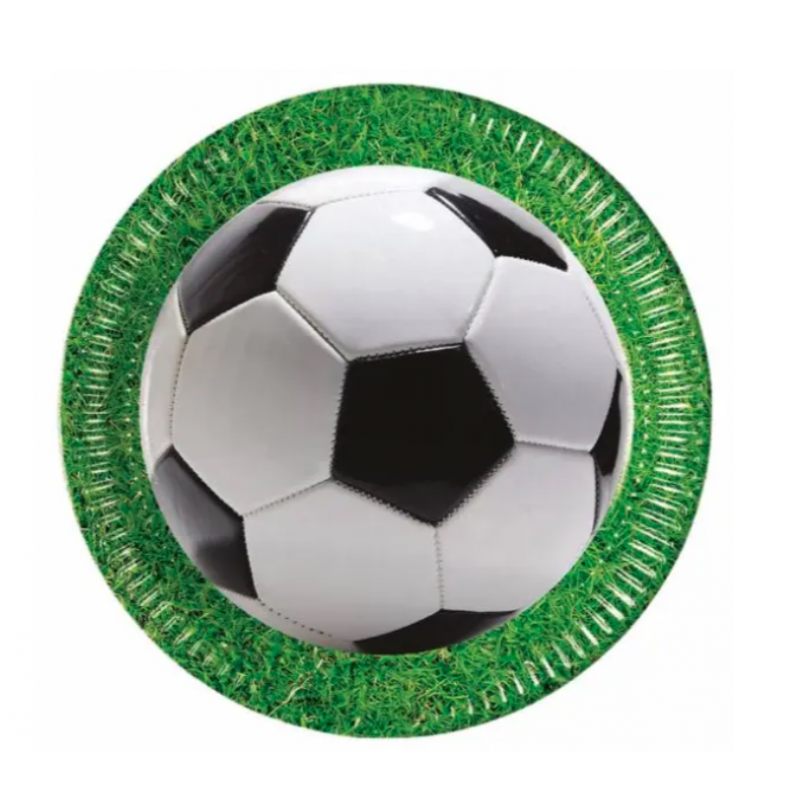 Pratos de Papel 23cm Festa Futebol Team