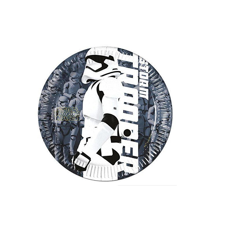 Pratos de Papel 18 cm Festa Star Wars the force awakens
