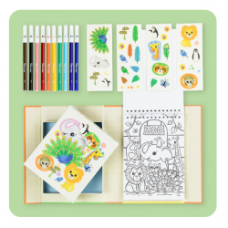 Conjunto de Colorir Zoológico