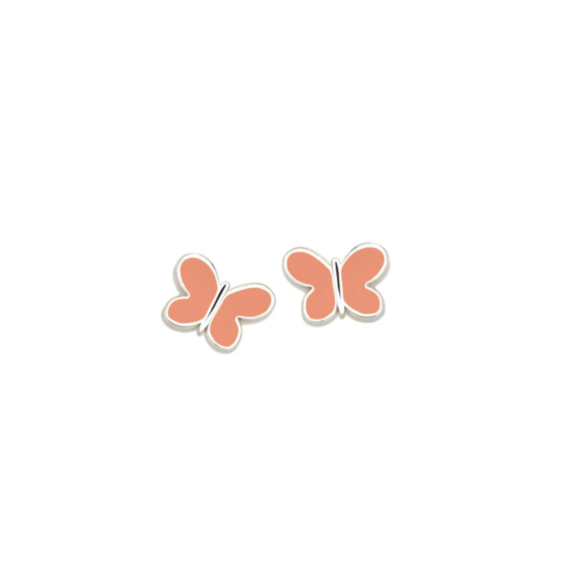 Brincos SuperAgatha pastel borboleta ligth coral