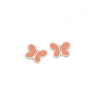 Brincos SuperAgatha pastel borboleta ligth coral