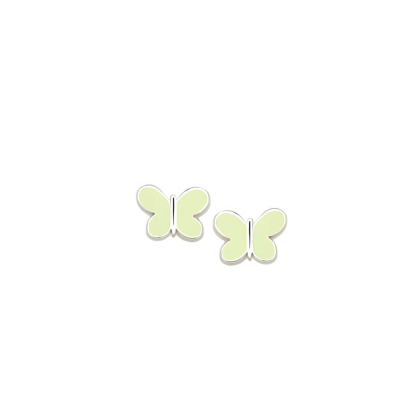 Brincos Superagatha pastel borboleta apple green