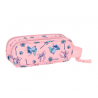 Estojo duplo Safta Lilo & Stitch rosa pastel