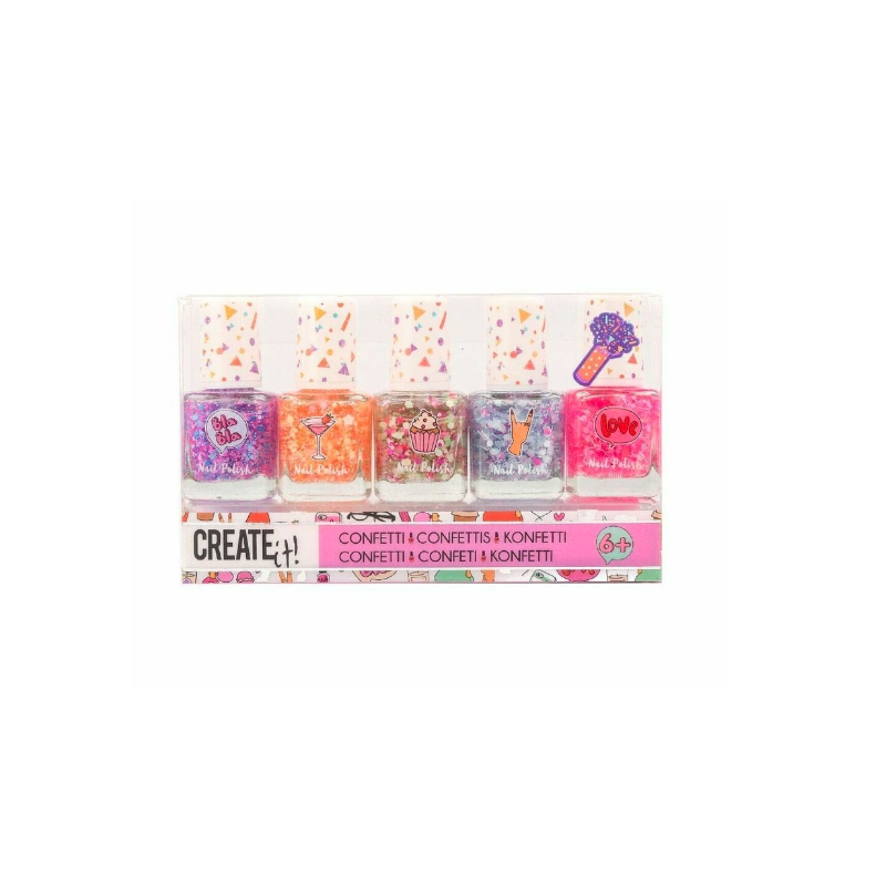 Verniz unhas c/cheiro confetis 5pcs