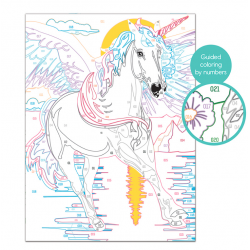 Pintar com Números As Company com Tela Unicórnio