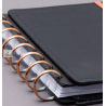 Discos e elástico rose gold G para o Caderno Inteligente