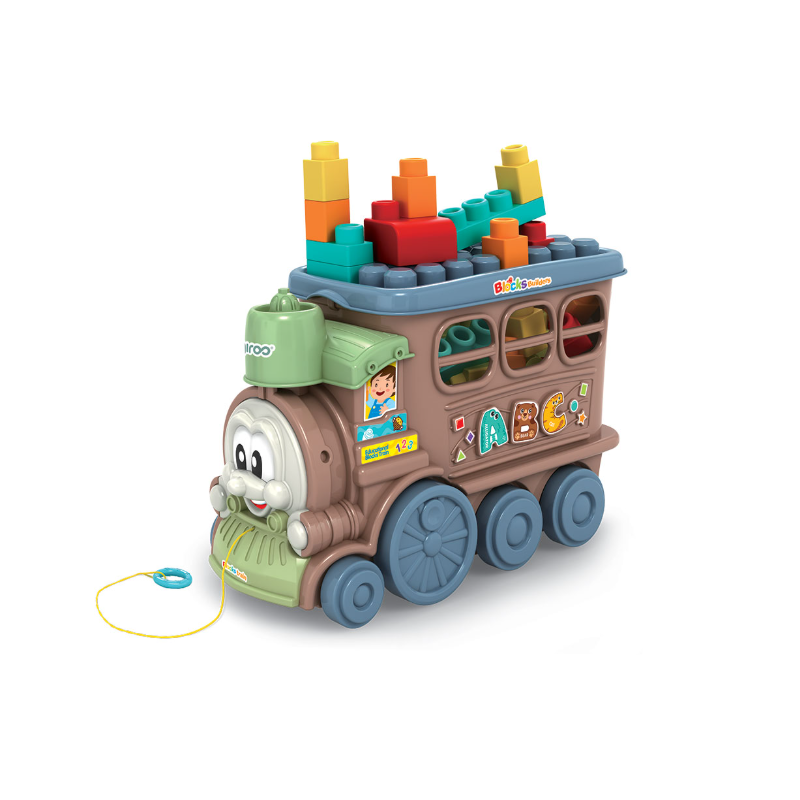 Comboio ABC Multiatividades de Arraste 19 pcs 2 em 1