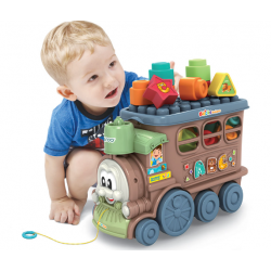 Comboio ABC Multiatividades de Arraste 19 pcs 2 em 1
