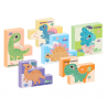 Puzzle 9 Cubos Magnéticos 6 Dinos